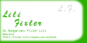 lili fixler business card